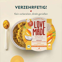 Menü Curry Reisgericht Karotte, Hähnchen, Kokos, Ingwer, ab 6 Monaten, 185 g