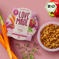 Menü Lasagne mit Karotten, Paprika, Oregano,  ab 8 Monaten, 185 g