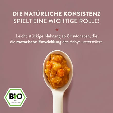 Menü mit Kartoffeln, Karotten, Rindfleisch, Thymian, ab 8 Monaten, 185 g