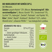 Menü Nudelgericht mit Gemüse, ab 8 Monaten, 185 g