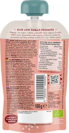 Quetschie Apfel, Süßkartoffel und Quinoa, ab 6 Monaten, 100 g