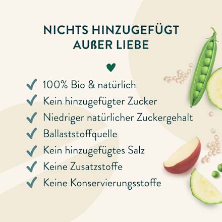 Quetschie Erbsen, Zucchini, Apfel und Quinoa, ab 6 Monaten, 100 g