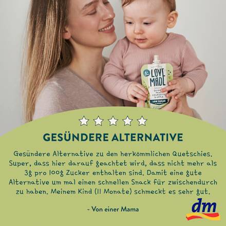 Quetschie Erbsen, Zucchini, Apfel und Quinoa, ab 6 Monaten, 100 g