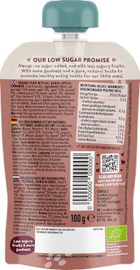 Quetschie Haferbrei, Apfel, Pastinake, Quinoa und Zimt, ab 6 Monaten, 100 g