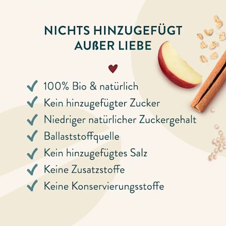 Quetschie Haferbrei, Apfel, Pastinake, Quinoa und Zimt, ab 6 Monaten, 100 g