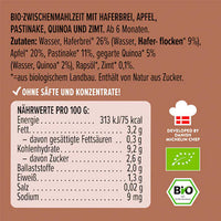 Quetschie Haferbrei, Apfel, Pastinake, Quinoa und Zimt, ab 6 Monaten, 100 g