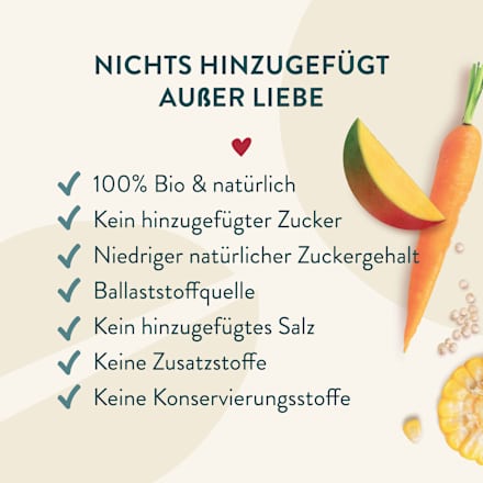 Quetschie Karotte, Mais, Mango und Quinoa, ab 6 Monaten, 100 g