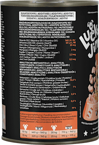 Nassfutter Hund mit Pute & Superfoods, 400 g Lucky Jim