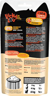 Katzenleckerlie mit Huhn, Lucky Ones Krunchy Krisps, 0,06 kg