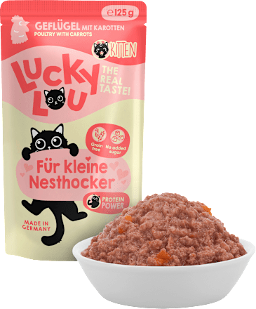 Nat kattenvoer Kitten met gevogelte "voor kleine nestjes", Junior, 125 g