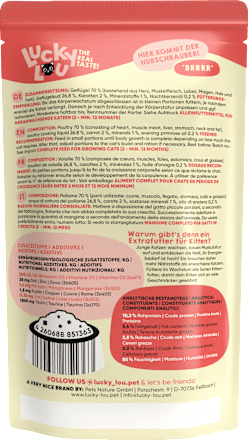 Nat kattenvoer Kitten met gevogelte "voor kleine nestjes", Junior, 125 g