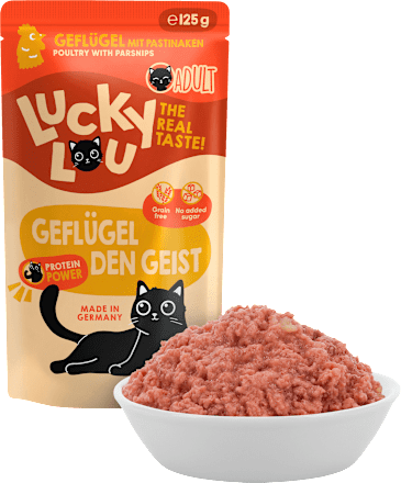 Nassfutter Katze mit Geflügel "Geflügel den Geist", 125 g