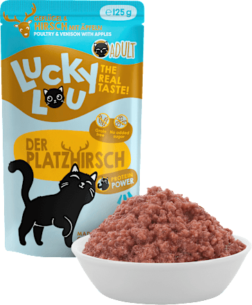 Nat kattenvoer met gevogelte &amp; hert "het tophert", 125 g