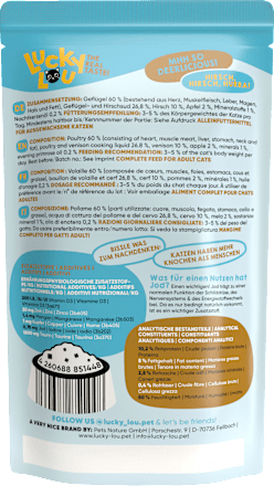 Nat kattenvoer met gevogelte &amp; hert "het tophert", 125 g