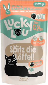 Nat kattenvoer met gevogelte &amp; konijn "Spitz die Löffel", 125 g