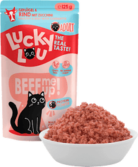 Nassfutter Katze mit Geflügel & Rind "beef me up", 125 g