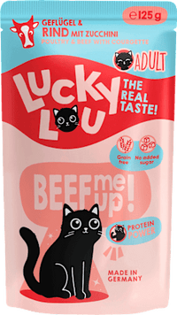 Nat kattenvoer met gevogelte en rundvlees "beef me up", 125 g
