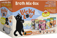 Nat kattenvoer Tonijn &amp; Kip in Bouillon, Bouillonmix Box, Multipack (12 x 70 g), 840 g