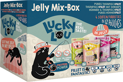 Natvoer voor katten Tonijn &amp; Kip Gelei Mix Doos, Multipack (12x70 g), 840 g