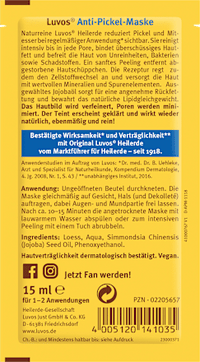 Anti-puistjes gezichtsmasker met helende klei, 15 ml