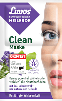Gesichtsmaske Clean (2 x 7,5 ml), 15 ml Luvos Heilerde