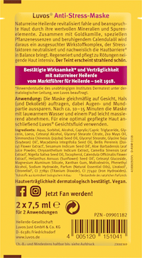Gesichtsmasken Heilerde Anti-Stress, 15 ml