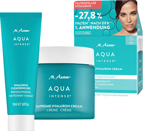 Gezichtsverzorgingsset Aqua Intense Hyaluron 2-delig, gezichtscrème + reinigingsgel, 1 stuk
