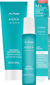 Gesichtspflegeset Aqua Intense Hyaluron 2tlg, Gesichtsserum Mimic + Reinigungsgel, 1 St M. Asam
