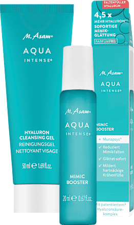 Gesichtspflegeset Aqua Intense Hyaluron 2tlg, Gesichtsserum Mimic + Reinigungsgel, 1 St M. Asam