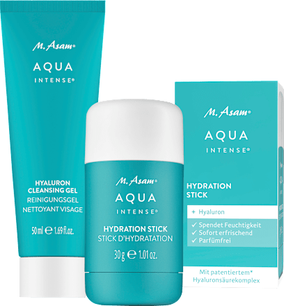 Gesichtspflegeset Aqua Intense Hyaluron 2tlg, Gesichtsserum Stick + Reinigungsgel, 1 St M. Asam