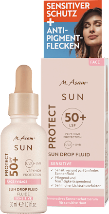 Sonnenfluid Gesicht sensitiv, sun drop fluid, LSF 50+, 30 ml