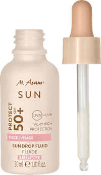 Sonnenfluid Gesicht sensitiv, sun drop fluid, LSF 50+, 30 ml