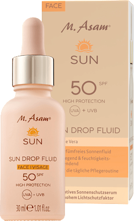 Sonnenfluid Gesicht sun drops LSF 50 + beach pillow bag, 1 St M. Asam