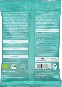 Hafer Cracker Sesam & Amaranth Mama, 100 g