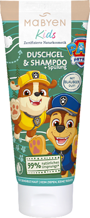 Kinder Duschgel, Shampoo & Spülung Blaubeere Paw Patrol, 180 ml Mabyen
