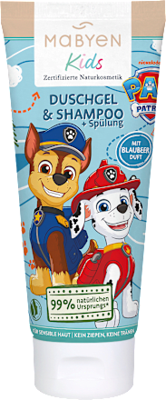 Kinder Duschgel, Shampoo & Spülung Blaubeere Paw Patrol, 180 ml