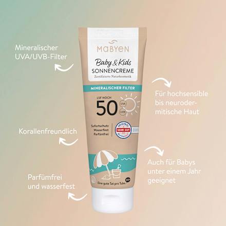 Zonnebrandcrème Baby &amp; Kinderen gevoelig SPF 50, 100 ml