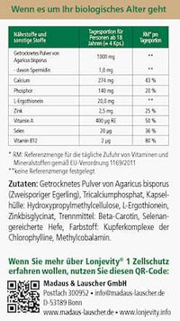 Lonjevity 1 Zellschutz Kapseln 120 St, 67,5 g