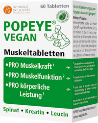 Popeye vegane Muskeltabletten 60 St, 106 g