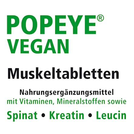Popeye vegane Muskeltabletten 60 St, 106 g