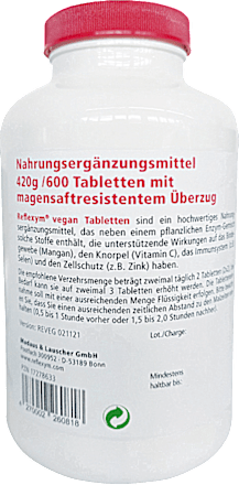Reflexym tabletten vegan 600 stuks, 420 g