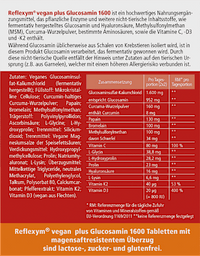 Reflexym vegan plus Glucosamin 1600, 80 St