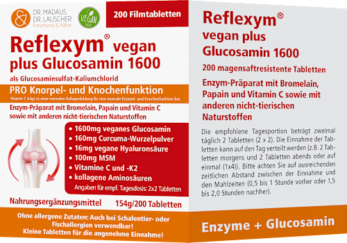 Reflexym vegan plus Glucosamin 1600, 200 St