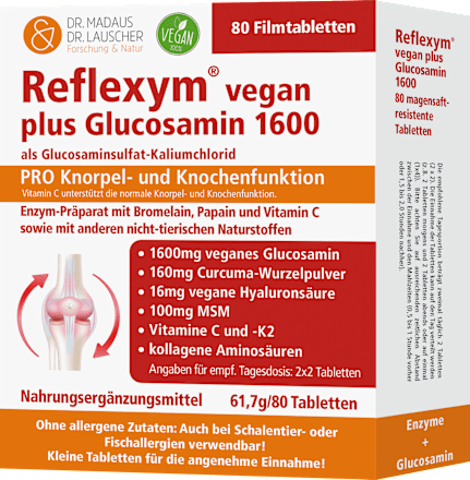 Reflexym vegan plus Glucosamin 1600, 80 St