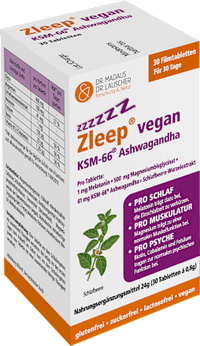 Zleep vegan KSM-66 Ashwagandha tabletten 30 stuks, 24 g