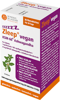 Zleep vegan KSM-66 Ashwagandha tabletten 30 stuks, 24 g