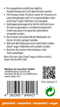Zleep vegan KSM-66 Ashwagandha tabletten 30 stuks, 24 g