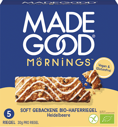 Mueslirepen, bosbessensmaak, zacht gebakken haverrepen (5 stuks), 150 g