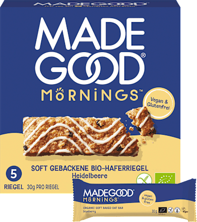 Müsliriegel, Blueberry Flavour, Soft Baked Oat Bars (5 Stück), 150 g