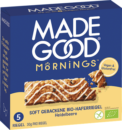 Mueslirepen, bosbessensmaak, zacht gebakken haverrepen (5 stuks), 150 g